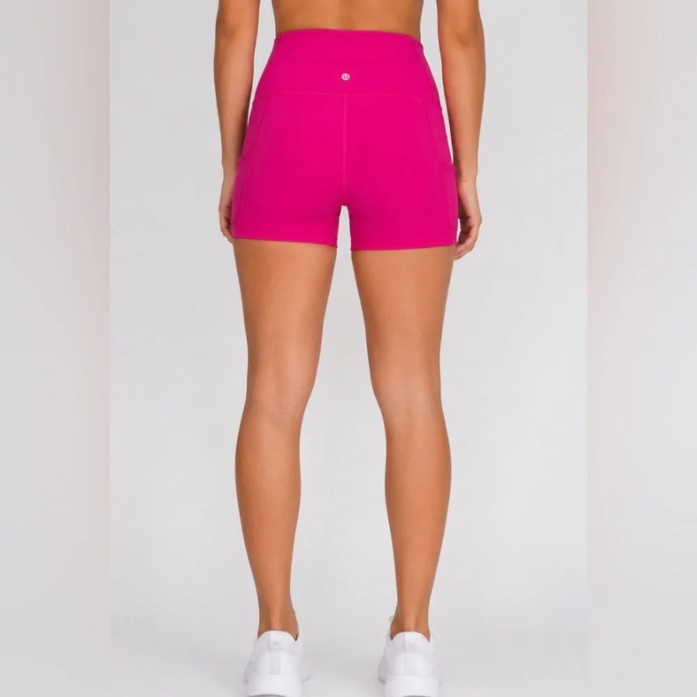 Lululemon Fast and Free High-Rise Short 6” Pockets Size 8 Pink NWT LW7CPPS